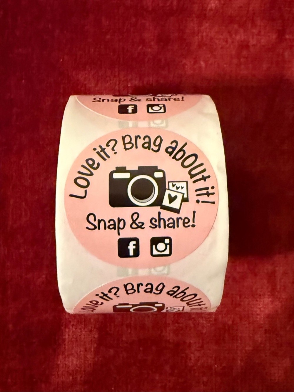 500 count, Love It Brag About it Stickers, Small Business, Wedding, Event